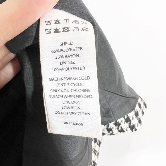 Rachel Zoe Dress Women 4 Houndstooth Double Breasted Sleeveless gold buttons New - Picture 4 of 8